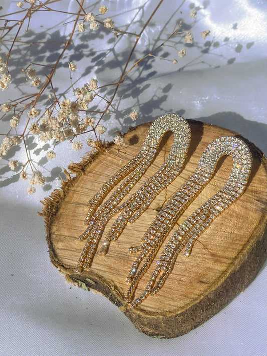Fringe Earring with Zirconia