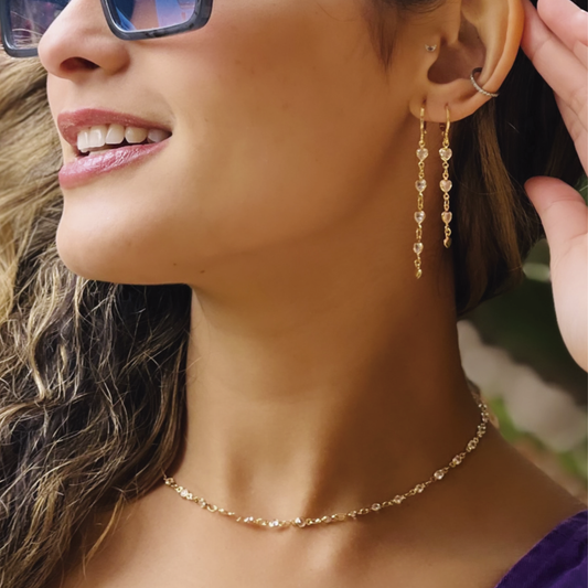 Zirconia Duo Earring